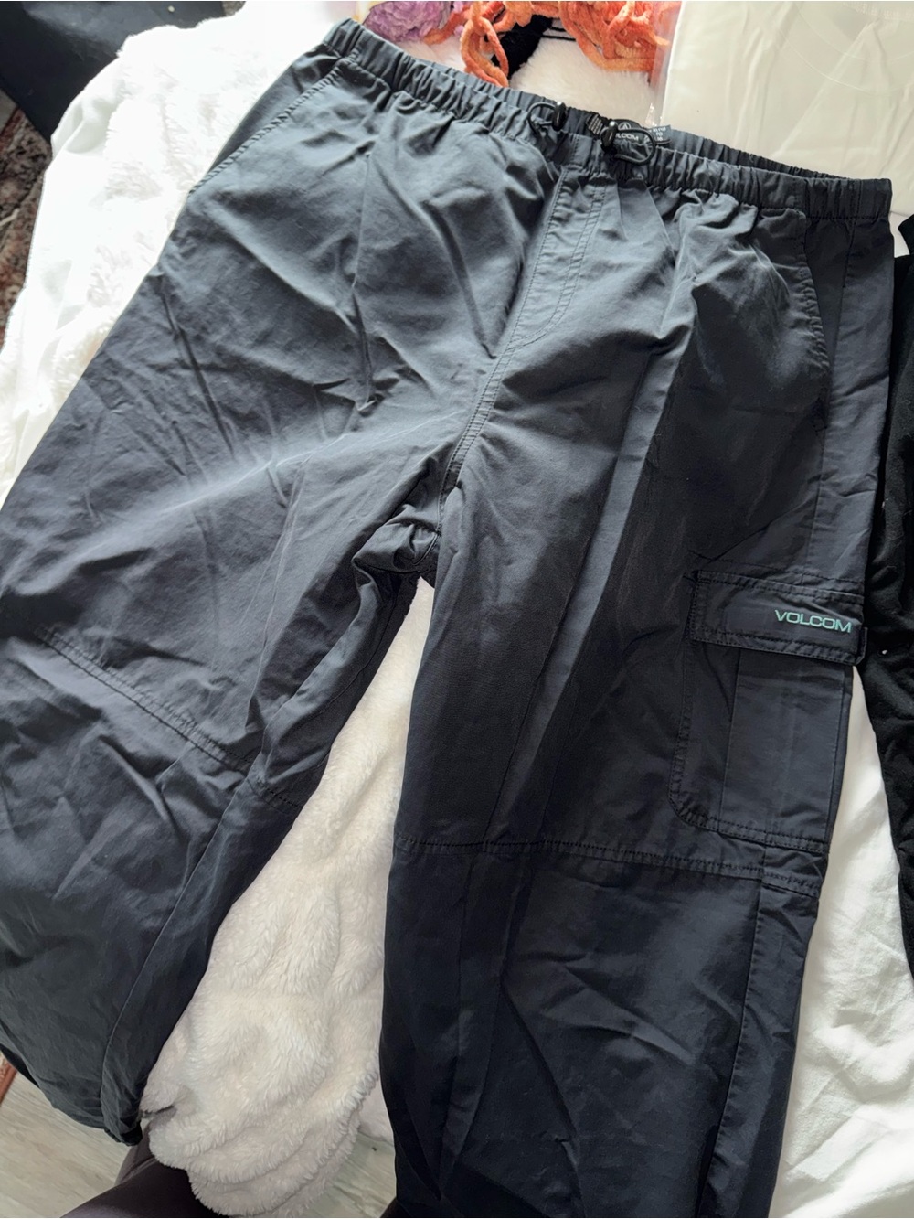 Volcom Black Utility Parachute Pants